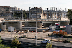 Bordeaux chantier du pont Garonne lors de sa construction | Photo Bernard Tocheport