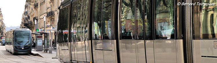 Arrêt circulation trams Bordeaux | Photo Bernard Tocheport