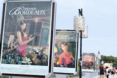 Exposition couvertures BD Châteaux Bordeaux à la Fête dur vin | Photo Bernard Tocheport