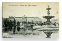 1921 Angers fontaine du bassin du Mail 