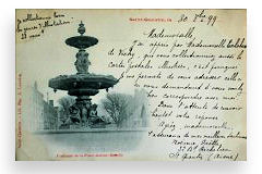 1899 Saint Quentin fontaine de la place Dufour Denelle