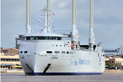 Arrivée à Bordeaux du Canopée navire hybride | Photo Bernard Tocheport