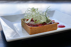 Les petits plats étoilés du Sicambre : tartelette fraise fenouil  | photo 33-bordeaux.com