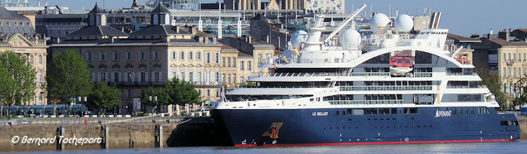 Compagnie Ponant navire de croisières LE BELLOT à Bordeaux | Photo Bernard Tocheport