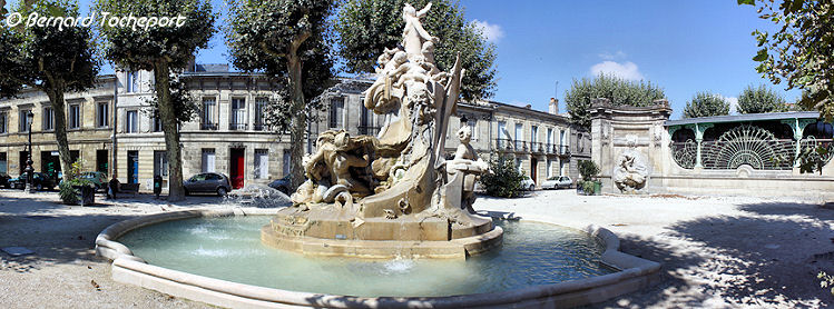 Ensemble des fontaines de la place Amédée Larrieu à Bordeaux | Photo Bernard Tocheport