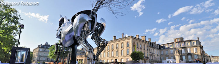 ZEUS cheval métallique des JO au jardin public de Bordeaux | Photo Bernard Tocheport