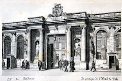 Ancienne carte Postale portique Hotel de Ville Bordeaux
