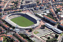 Photo aérienne du stade Chaban Delmas et de sa pelouse à Bordeaux | Photo Bernard Tocheport