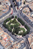 Bordeaux photo aérienne de la Place Gambetta | Photo Bernard Tocheport