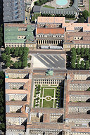 Bordeaux vue aérienne de la place de la République et de l'hôpital Saint André | Photo Bernard Tocheport