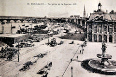 Ancienne carte Postale placede la Bourse à Bordeaux