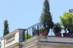 Balcon et terrasse en toiture du Grand Hôtel de Bordeaux Intercontinental | Photo Bernard Tocheport