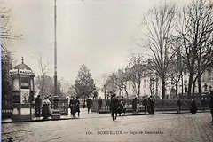 Bordeaux vision hivernale du Square Gambetta dans les années 1900 | Collection Bernard Tocheport