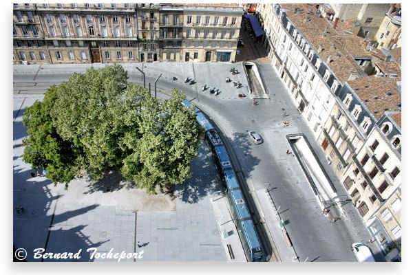 Bordeaux le tramway place Pey Berland  | Photo Bernard Tocheport