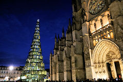 Bordeaux illumination du sapin de Noël de verre et d'acier| Photo Bernard Tocheport 