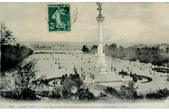 Ancienne carte Postale place des Quinconces Bordeaux