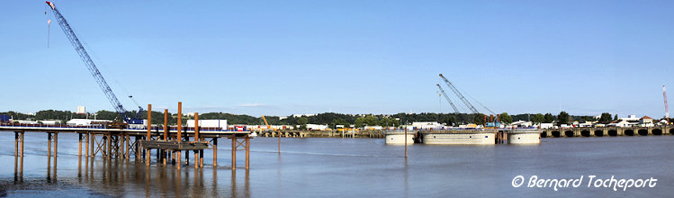 Photo chantier pont Bacalan Bastide juillet 2010