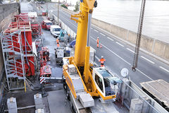 2025 rive droite travaux du pont de pierre | Photo Bernard Tocheport
