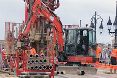 2025 forage et injection micro pieux travaux du pont de pierre | Photo Bernard Tocheport