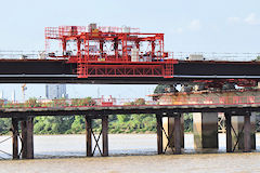 Bordeaux équipement mobile pour la construction du pont Simone Veil | Photo Bernard Tocheport