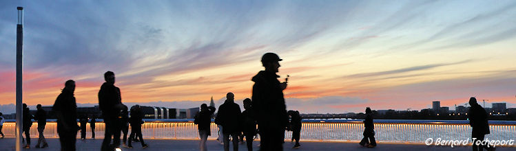 Bordeaux déambulation et coucher de soleil sur le pont Simone Veil | Photo Bernard Tocheport