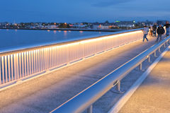 Bordeaux éclairage du cheminement piéton du pont Simone Veil | Photo Bernard Tocheport