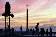 Ambiance coucher de soleil pour l'inauguration du pont Simone Veil | Photo Bernard Tocheport