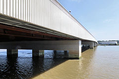 Bordeaux pont Simone Veil en perpective sur l'Arena | Photo Bernard Tocheport