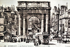 Ancienne carte Postale de la porte de Bourgogne à  Bordeaux