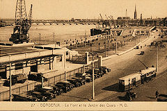 Ancienne carte activité portuaire Bordeaux