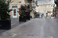 Bordeaux la rue Sainte Catherine exceptionnellement déserte | Photo Bernard Tocheport