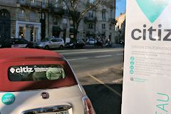 Station de voitures en autopartage Citiz à Bordeaux