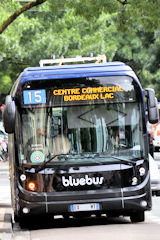 Bordeaux Bluebus Bolloré en test sur la ligne 15 | Photo Bernard Tocheport