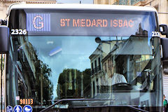 Bordeaux Bus Express ligne G destination Saint Médard Issac | photo Bernard Tocheport