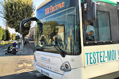 Bordeaux présentation et essais Heuliez Bus électrique | photo Bernard Tocheport