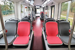 Bordeaux Bus électrique VDL modèle CITEA sièges colorés | Photo Bernard Tocheport