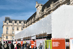 Gare Bordeaux Saint Jean protections pendant les travaux de rénovation des marquises | photo 33-bordeaux.com