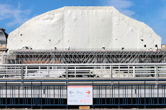 Habillage de protection verrière  Gare Saint Jean pendant les travaux | photo 33-bordeaux.com