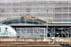 Grande halle Gare Bordeaux Saint Jean sous les échafaudages  | photo 33-bordeaux.com