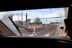 Voie ferrée de Bordeaux depuis poste conduite TGV Océane | Photo Bernard Tocheport