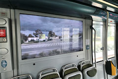 Ecran intérieur du tram à réalité augmentée  -  photo 33-bordeaux.com
