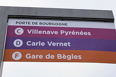 Tram de Bordeaux Porte de Bourgogne lignes C, D et E | Photo Bernard Tocheport