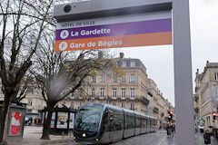 Tram de Bordeaux HÔTEL DE VILLE lignes A et F Gare de Bègles | Photo Bernard Tocheport