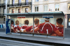 Station du tram bordelais décor coupe de Rugby | photo 33-bordeaux.com