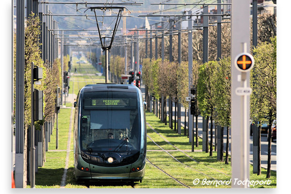 Bordeaux tram ligne A circulant avenue Thiers | Photo Bernard Tocheport