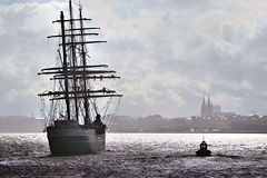 Bordeaux en vue pour les marins de l'Alexander Von Humbolt | Photo Bernard Tocheport