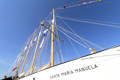 Perspective sur les 4 mâts du Santa Maria Manuela à Bordeaux | Photo Bernard Tocheport