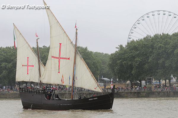 La Caravelle Vera Cruz devant la place des Quinconces à Bordeaux | Photo Bernard Tocheport