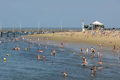 Arcachon - plage et jetée d'Eyrac