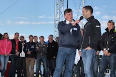 Bordeaux Solitaire du Figaro : Armel Le CLEAC'H sur la scène du miroir d'eau